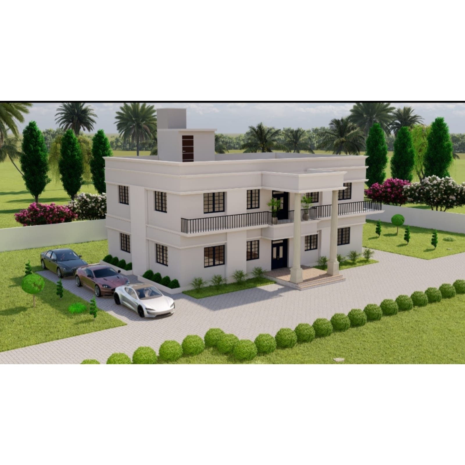 Green Meadows Farmhouse 3D view